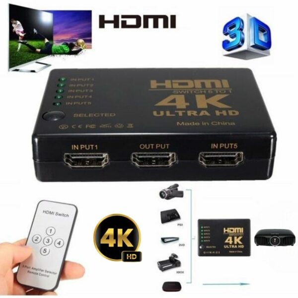 5 HDMI INPUT To 1 HDMI OUTPUT 2