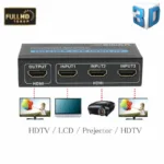 HDMI Switch Full HD 1080p avec télécommande pour vidéoprojecteur, HDTV, Ordinate Main