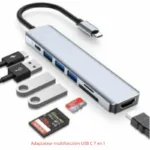 Adaptateur multifonction USB C 7 en 1 Pers 1